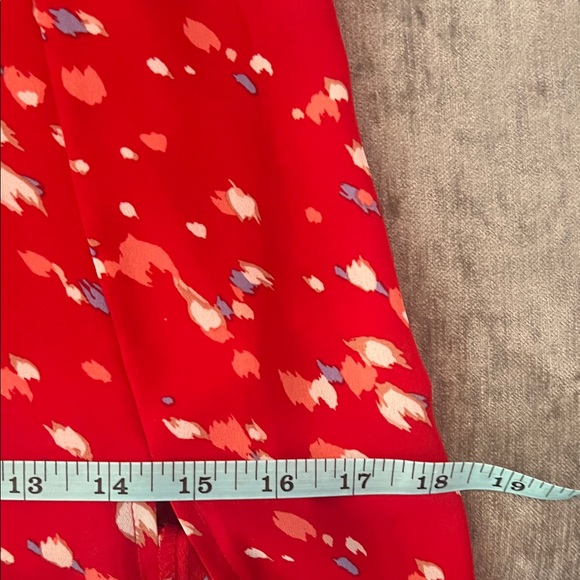 Row A Red Floral Midi Slip Dress with Adjustable Straps - Picture 13 of 14